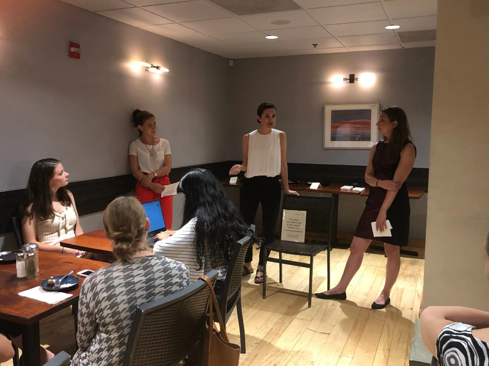  At our Gender Lens Investing event, attendees heard from Leah Moehlig from Calvert Investments and Leigh Moran from Calvert Impact Capital about why gender needs to play a role in our investment choices. 