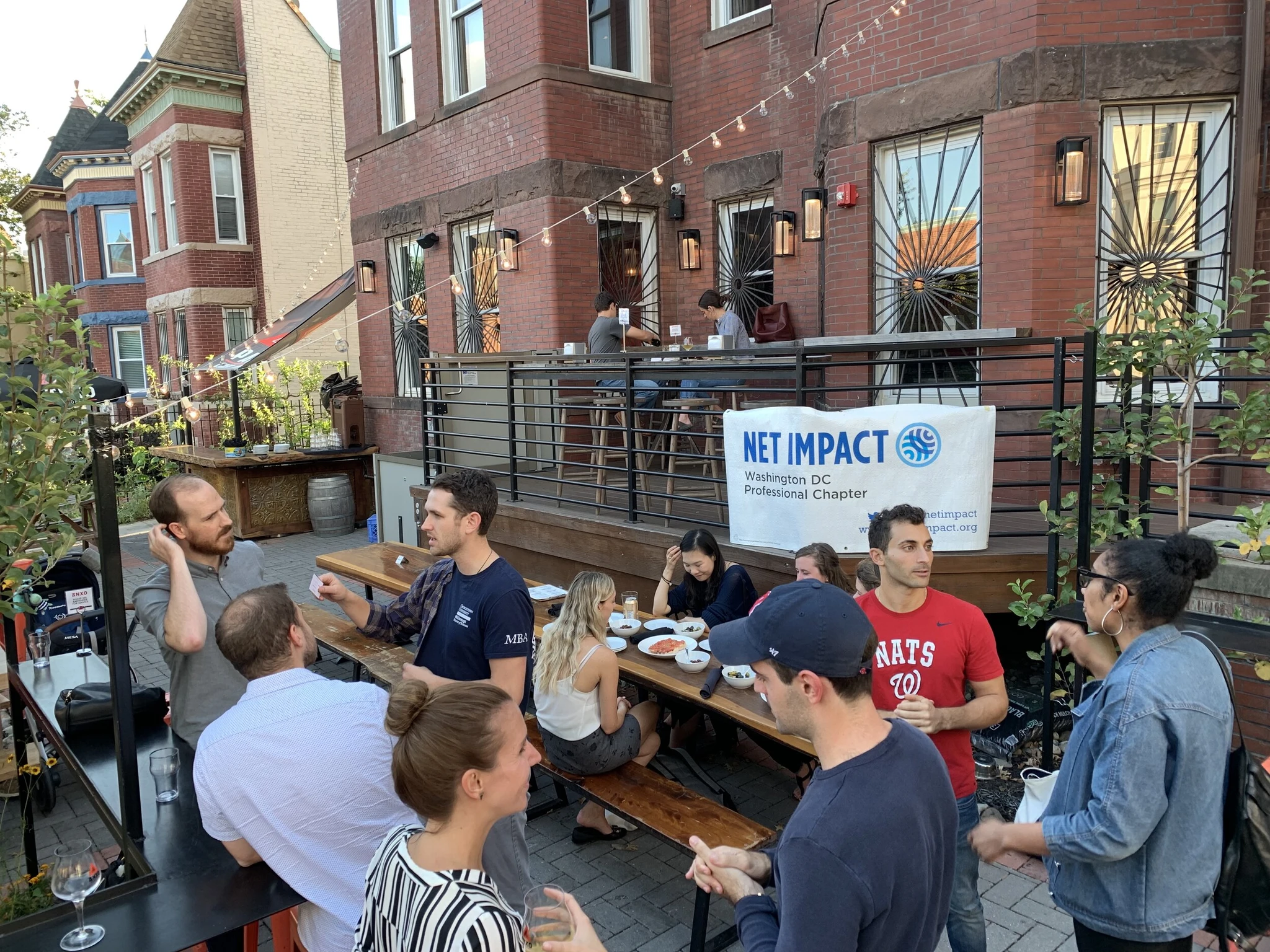  DC Net Impact professionals gathered with the Net Impact student chapters of local universities for our annual Back to School Happy Hour!  